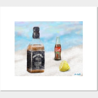 Bourbon , Lemon and Cola - Painting Posters and Art